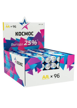Элемент питания алкалиновый AA/LR6 (уп.96шт) КОСМОС KOCLR6_96BOX