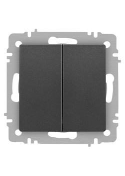 Выключатель 2-кл. СП Accent 6-104-07 10А IP20 250В AL/CU графит Intro Б0063493