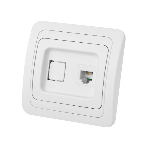 Розетка TФ (RJ-11) белая Розетка TФ (RJ-11) белая