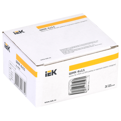Шины на DIN-рейку в корпусе (кросс-модуль) ШНК 4х11 3L+PEN IEK Шины на DIN-рейку в корпусе (кросс-модуль) ШНК 4х11 3L+PEN IEK