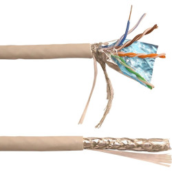 Кабель информационный Lanmaster LAN-5ESFUTP-HFLT-GY кат.5E SF/UTP 4 пары 24AWG LSZH внутренний 305м серый