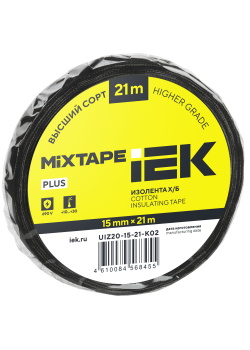 MIXTAPE PLUS Изолента Х/Б 15мм 21м IEK