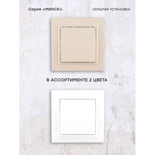 Минск Выключатель 1-кл. СП 10А бежевый EKF