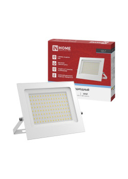 Прожектор светодиодный СДО-7 100Вт 6500К IP65 230В бел. IN HOME 4690612064307