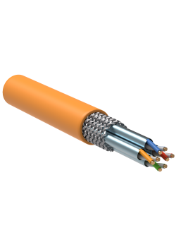ITK Витая пара S/FTP кат.7 4х2х23AWG solid LSZH нг(А)-HF оранжевый (305м)