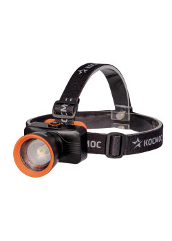 Фонарь налобный аккум. 10Вт Laser LED/ 1200мА.ч ABS пластик линза Френеля КОСМОС (KOC531Lit)