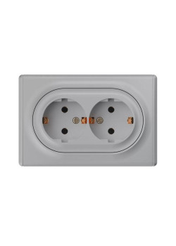 Розетка 2-м СП Florence 16А IP20 с заземл. винт. клеммы сер. 1E10401302 OneKeyElectro 2172836