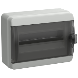 TEKFOR Корпус пластиковый КМПн-12 IP65 черная прозрачная дверь IEK