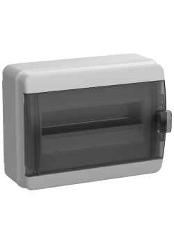TEKFOR Корпус пластиковый КМПн-12 IP65 черная прозрачная дверь IEK