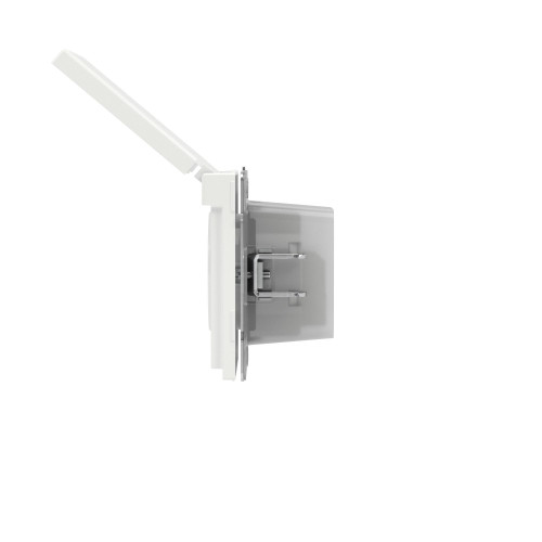 Розетка силовая, 2P+E, с з/ш, с крышкой, IP44, KANT, белая магнолия Розетка силовая, 2P+E, с з/ш, с крышкой, IP44, KANT, белая магнолия