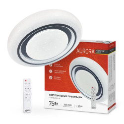 Светильник светодиодный COMFORT AURORA 75Вт 230В 3000-6500К 6000лм 480х80мм с пультом ДУ IN HOME 4690612035741