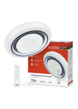 Светильник светодиодный COMFORT AURORA 75Вт 230В 3000-6500К 6000лм 480х80мм с пультом ДУ IN HOME 4690612035741