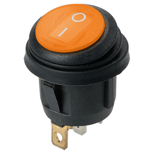 Выключатель клавишный круглый KCD2-101N/FS 250В AC/DC, 1P, 6А, (3с), ON-OFF, черный корпус, желтая клавиша с LED подсветкой, IP54 TDM Выключатель клавишный круглый KCD2-101N/FS 250В AC/DC, 1P, 6А, (3с), ON-OFF, черный корпус, желтая клавиша с LED подсветкой, IP54 TDM