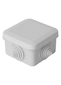 Коробка разветвительная STEKKER EBX10-34-55, 70*70*40мм, 4 ввода, IP55, светло-серая (GE41236)