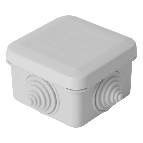 Коробка разветвительная STEKKER EBX10-34-55, 70*70*40мм, 4 ввода, IP55, светло-серая (GE41236)