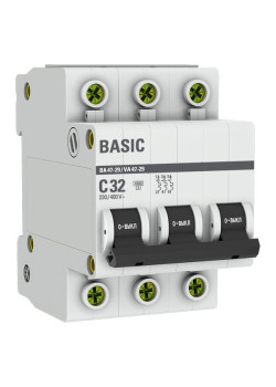 Авт. выкл. ВА 47-29 3P 32А (C) 4,5кА BASIC