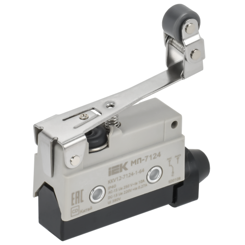 Микропереключатель концевой МП-7124 рычаг с регулируемым роликом IP40 IEK