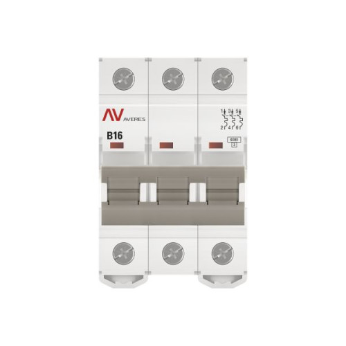 Авт. выкл. AV-6 3P 16A (B) 6kA EKF AVERES Авт. выкл. AV-6 3P 16A (B) 6kA EKF AVERES