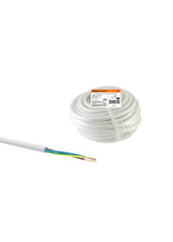 Провод ПВС 3х2,5 ГОСТ (20м), белый TDM