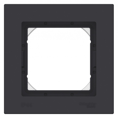 ATLASDESIGN AQUA 1-постовая РАМКА, IP44, КАРБОН