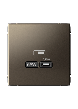 ARTGALLERY USB РОЗЕТКА тип-С 65Вт высокоскор.заряд. QC, PD, механизм, МОККО