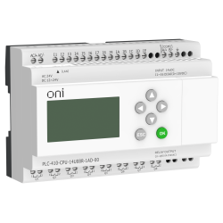 ПЛК 410 Модуль ЦПУ 8 DI 6 UI (0-10 В/DI) 8 RO 12В-24В DC или 24В AC с Ethernet портом с экраном ONI