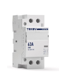 Контактор модульный 36мм 63А 230В АС 2НО PRIZMA TOKOV ELECTRIC TKE-PZ-MC-2-63-230-20