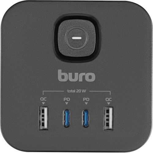 Сетевой разветвитель Buro BU-PW3UC-Plus-B (3 розетки) черный (пакет ПЭ) Сетевой разветвитель Buro BU-PW3UC-Plus-B (3 розетки) черный (пакет ПЭ)