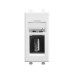 USB 2.0 розетка модульная, тип А-А, Avanti, белое облако, 1 модуль USB 2.0 розетка модульная, тип А-А, Avanti, белое облако, 1 модуль