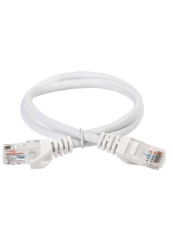 Патч-корд кат.6 UTP LSZH 0.5м белый ITK PC08-C6UL-05M