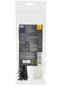 Набор хомутов 2.5х200 (25б. 25ч) (уп.50шт) IEK UNH35-N03-050
