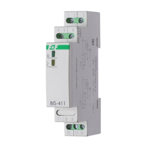 Реле импульсное BIS-411 (230В 16А 1Р монтаж на DIN-рейке 35мм) F&F EA01.005.001 Реле импульсное BIS-411 (230В 16А 1Р монтаж на DIN-рейке 35мм) F&F EA01.005.001