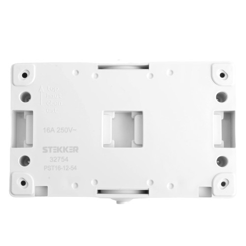 Розетка 2-местная с крышкой с/з STEKKER PST16-12-54, пластик АВS, 250В, 16А, IP54, серый/графит Розетка 2-местная с крышкой с/з STEKKER PST16-12-54, пластик АВS, 250В, 16А, IP54, серый/графит