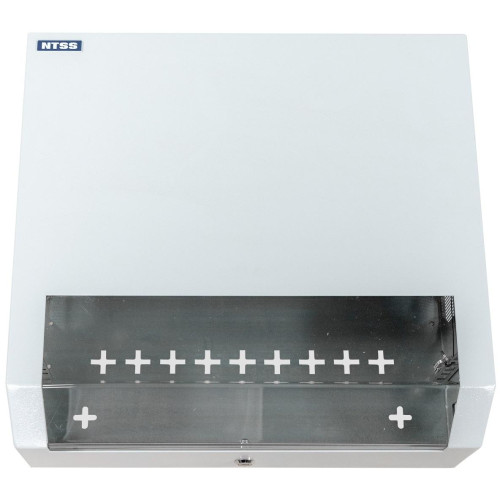 Шкаф коммутационный NTSS (NTSS-SOHO5U) настенный 5U 520x140мм пер.дв.стекл несъемн.бок.пан. 80кг белый 11кг 480мм IP20 металл