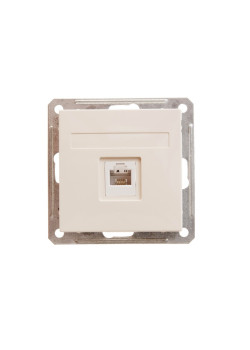 W59 РОЗЕТКА телефонная RJ11, механизм, СЛОНОВАЯ КОСТЬ