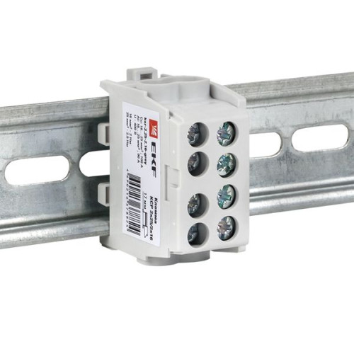 Клемма распределительная КСР с двойным винтом 2x25/2x16 серая EKF
