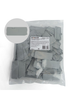 LD561-1-40 Торцевая заглушка для ЗНИ LD553 4 мм²  (JXB ST 4), серый STEKKER