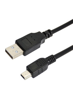 Шнур mini USB (male) - USB-A (male) 0.2м черн. Rexant 18-1131-2