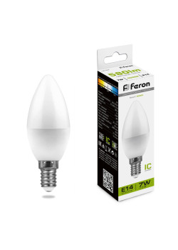 Лампа светодиодная Feron LB-97 Свеча E14 7W 175-265V 4000K
