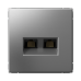ARTGALLERY РОЗЕТКА двойная компьютерная RJ45+RJ45, кат.6А, механизм, СТАЛЬ ARTGALLERY РОЗЕТКА двойная компьютерная RJ45+RJ45, кат.6А, механизм, СТАЛЬ