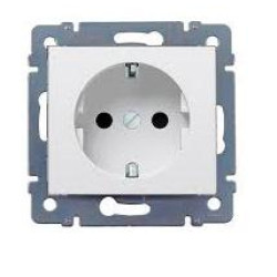 Cariva DIY Розетка 2К+З, нем. Стандарт, слоновая кость