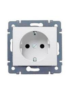 Cariva DIY Розетка 2К+З, нем. Стандарт, слоновая кость
