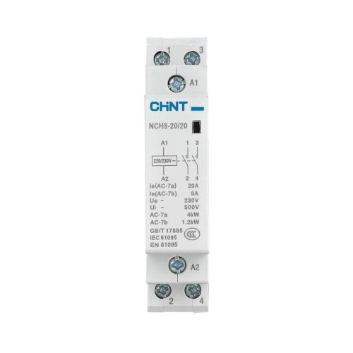 Контактор модульный NCH8-25/20 25А 2НО AC220/230В 50Гц CHINT 256235