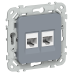 FLITE Розетка 2-местная компьютерная RJ45 категория 5Е UTP РК5е-2-0-ФлМ маренго IEK FLITE Розетка 2-местная компьютерная RJ45 категория 5Е UTP РК5е-2-0-ФлМ маренго IEK