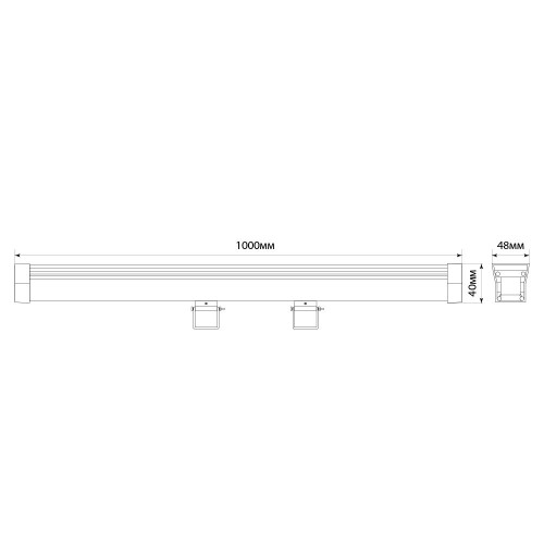 Светодиодный линейный прожектор для подсветки стен с DMX Feron LL-892 36W RGB DC24V IP65
