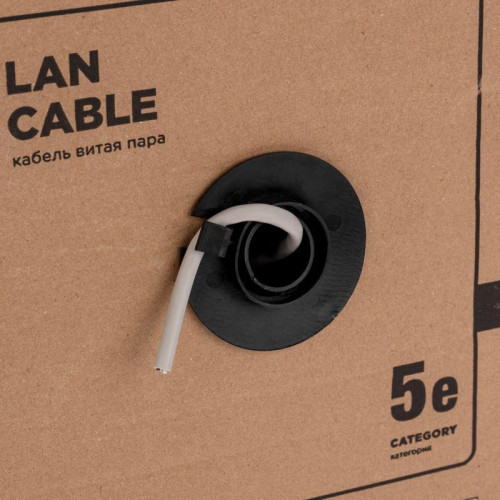 Кабель витая пара U/UTP кат.5E 4х2х0.52 24AWG PVC INDOOR SOLID сер. РФ (305м) Rexant 02-0005-R Кабель витая пара U/UTP кат.5E 4х2х0.52 24AWG PVC INDOOR SOLID сер. РФ (305м) Rexant 02-0005-R