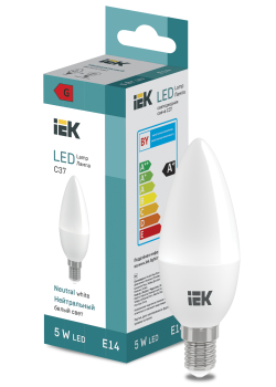 LED Candle C37 400lm 4000K E14 IEK