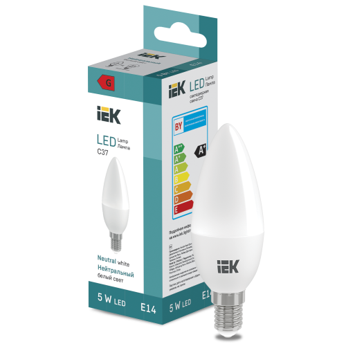 LED Candle C37 400lm 4000K E14 IEK