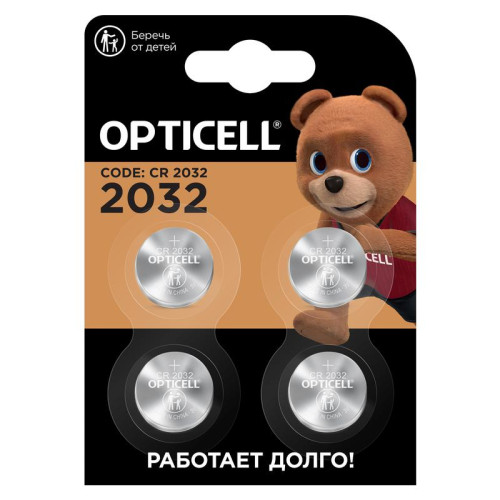 Элемент питания литиевый CR2032 (блист.4шт) Specialty Opticell 5060007