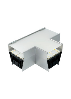 Светильник коннектор Feron AL4036T 5W 550Lm 3000К-4000К-6400K, T-образный, с ручным переключением режимов, серебро, 160*115*70мм возмож. соедин. в линию, серия RetailRay